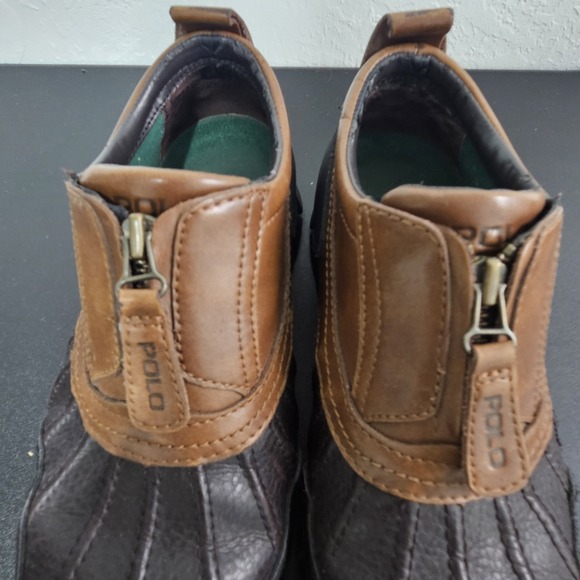 Polo Sport Ralph Lauren Leather Shoes Ankle Boots Sz 8 D Brown Preppy Outdoors - Picture 8 of 10